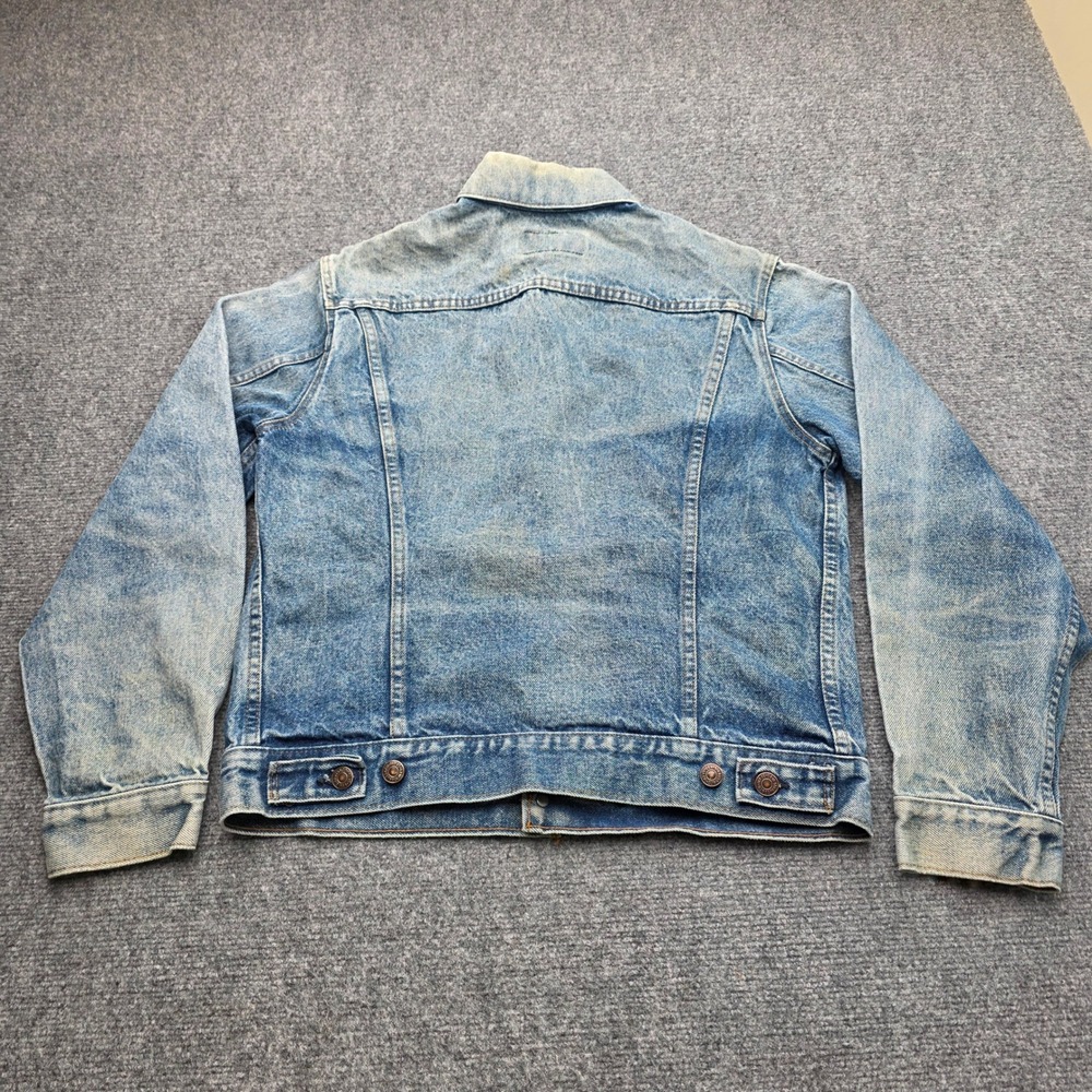 Vintage 1984 Levis 70506 Denim Trucker Jacket 40 USA Harley Biker Patch HOG - Picture 9 of 9